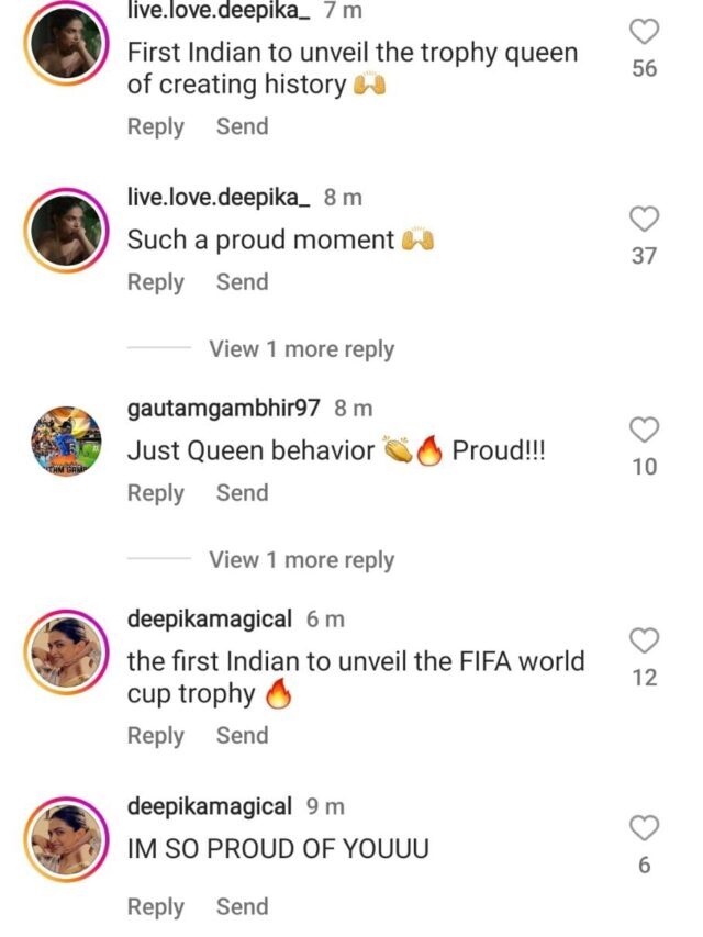 Deepika Padukone creates history; becomes the first Indian to unveil the  FIFA World Cup trophy